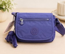 Kipling Sabian Crossbody Mini Bag- Ocean Blue - Nylon Monkey Keychain - NWT