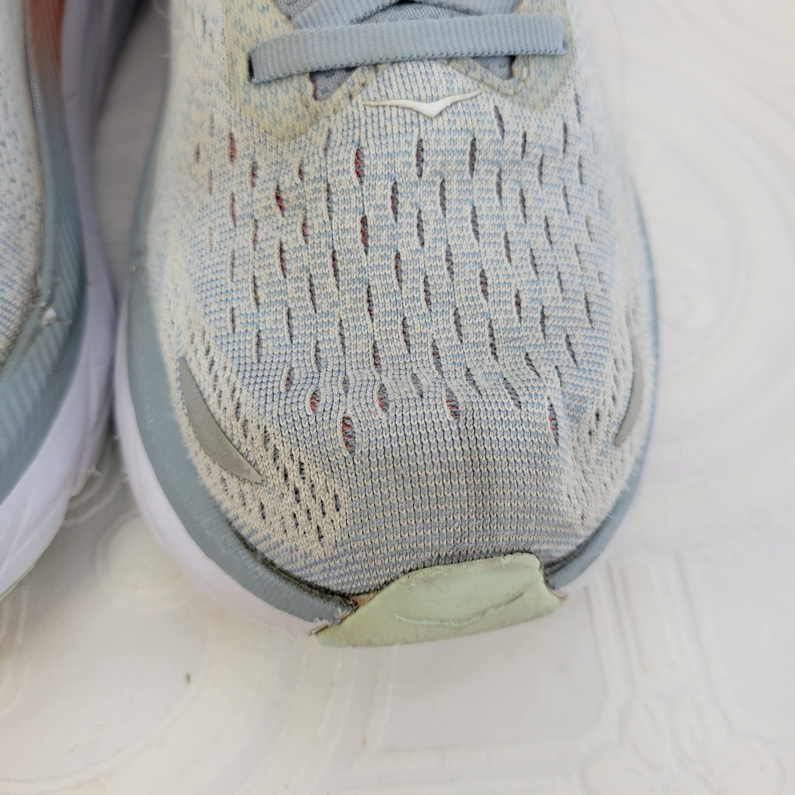 Hoka One One Clifton 8 Womens 9.5 Wide Blue Orange Running Shoes 1121375 thumbnail 6