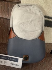 New Dooney Bourke Pebble Grain Hobo in Steel Blue