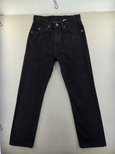 Vtg Levis 505 Orange Tab Jeans Mens 32x30 Fits 31x31" Black 90s Made In USA