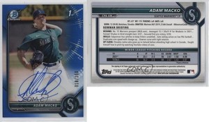 2022 Bowman Chrome Prospect Auto Blue Refractor /150 Adam Macko #CPA-AM Auto