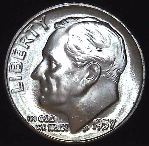 1957-P 10C Roosevelt Dime BU 90% Silver 26occ0117-1