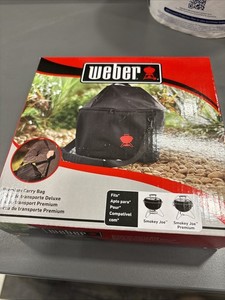 Weber 7154 Smokey Joe Grill Cover Travel Bag Black Color Free Shipping