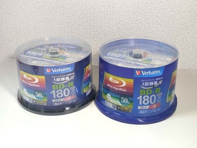 Verbatim BD-R Blu-ray Discs 180min 25GB 1-6x Sealed 50-Pack Spindle x2 Printable