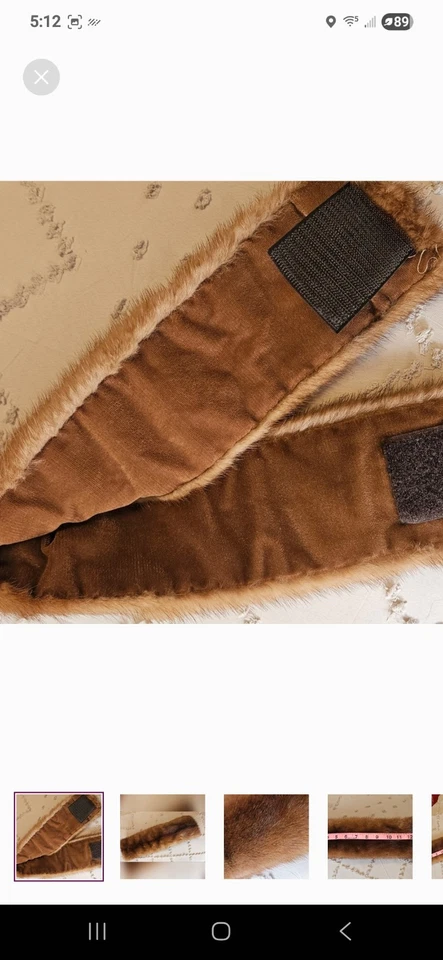 Diadema de visón NATURAL Foto 3 de 4