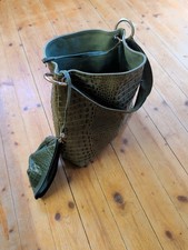 Damen Handtasche Grün Echt Leder Schulter Ta...