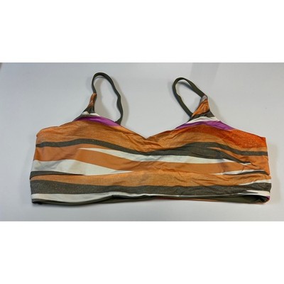 Prana Willow Falls Reversible Top Women's Sz L Waves Orange Purple Green NWT