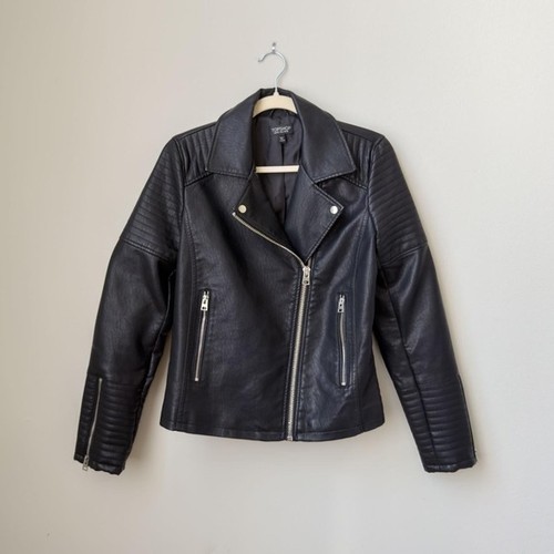 Women's Grungy Chic Vegan Leather Topshop Jacket