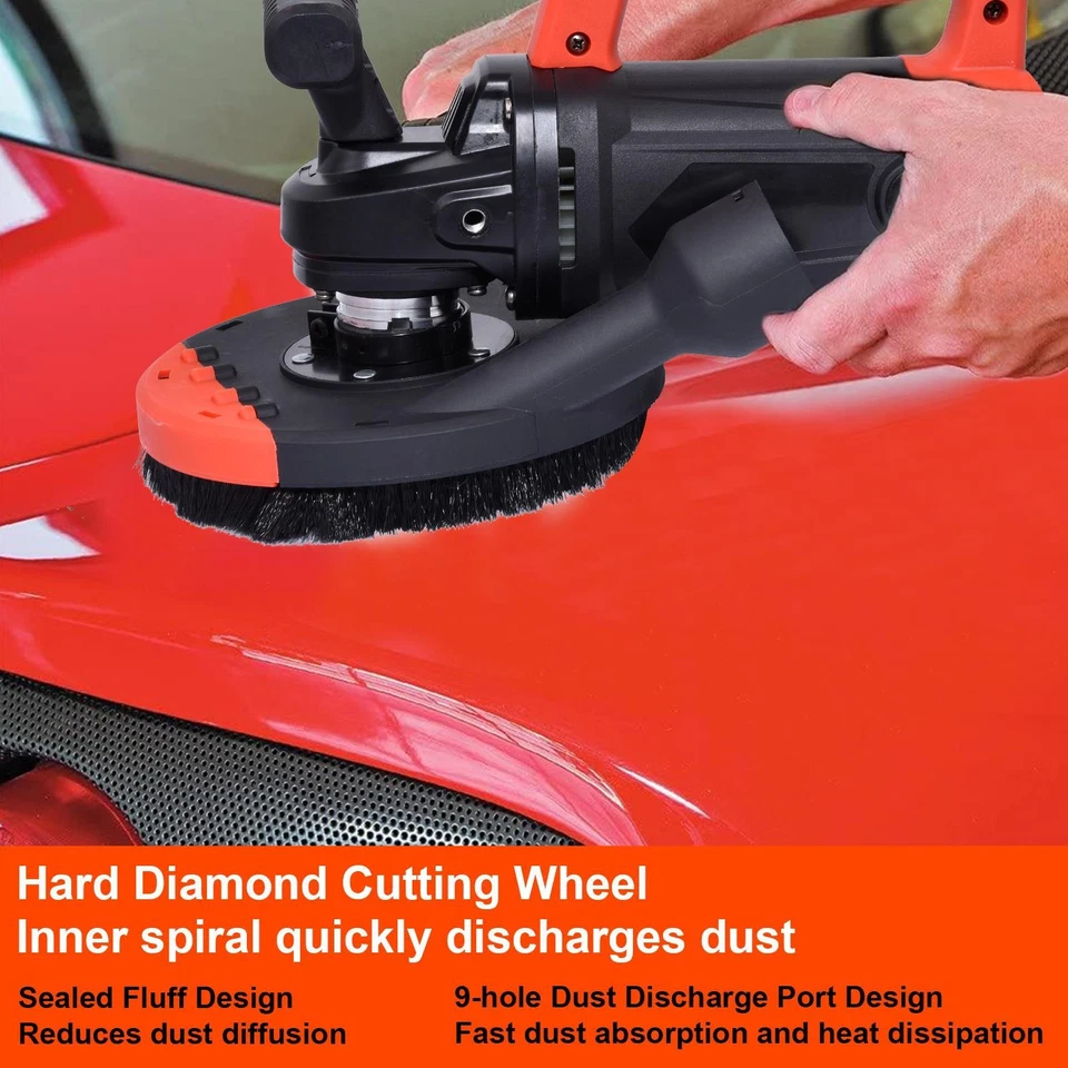 Amoladora de piso de concreto 7" amoladora de pared áspera máquina de desbaste 1800W Foto 4 de 4