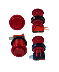 28mm American Style Arcade Push Button &ndash; Concave Design - JAMMA/ MAME