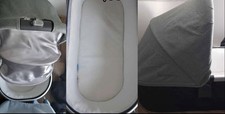 UPPAbaby Stroller Bassinet Hard Carrycot w/ Canopy  Bag, Gray/Black/White