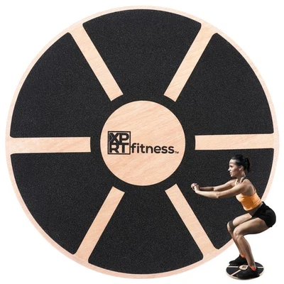 XPRT Fitness Balance Board Wooden Wobble Fitness Stability Training Board