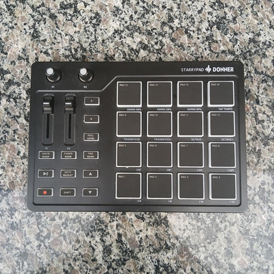 Donner StarryPad DPD-16 USB MIDI Pad Controller 16 Pads Faders Knobs