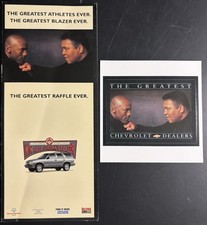 1997-8 V- MICHAEL JORDAN/ALI Unused Sticker +Vintage Raffle Mailer Signed Chevy