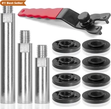 Angle Grinder Extension Shaft with 12 Attachments and Adjustable Wrench