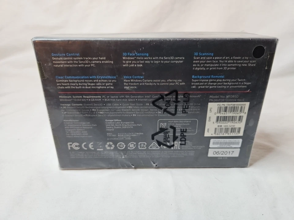 NEW Creative Labs BlasterX Senz3D Webcam Full HD 1080p VF0810 Depth-Sensing - Image 4 of 4