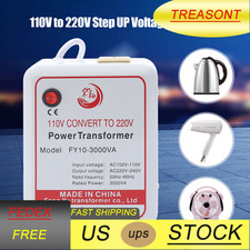 3000W Power Transformer Step Up Voltage Converter Adapter 110V-120V to 220V-240V