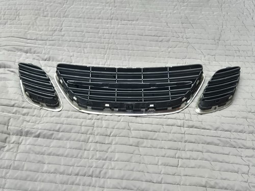 SAAB 9-3 93 2003-2007 SET 3 GRIGLIE PARAURTI ANTERIORE COMPLETE ORIGINALI - Foto 11 di 12