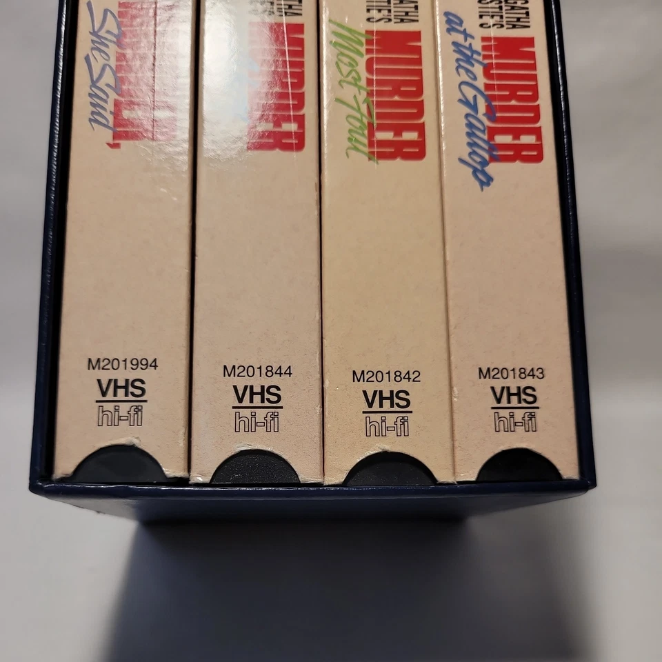 *Rare* Vintage-Agatha Christie VHS Murder Box Set 1991-4 Vintage Horror Films - Image 2 of 4