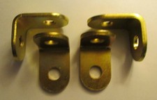 Seat Belt Mounting 90 Degree Angle Brackets 4 Seatbelt L-brackets Yellow Zinc