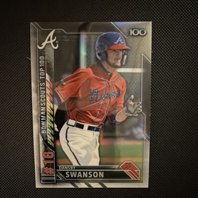Topps 2016 Bowman Dansby Swanson Atlanta Braves Scouts Top 100 #BTP-16 Baseball