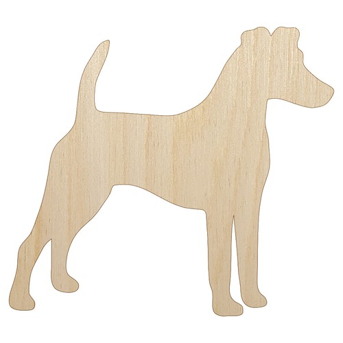 Smooth Fox Terrier Dog Solid Unfinished Wood Shape Cutout for DIY Craft Projects - Picture 1 of 8