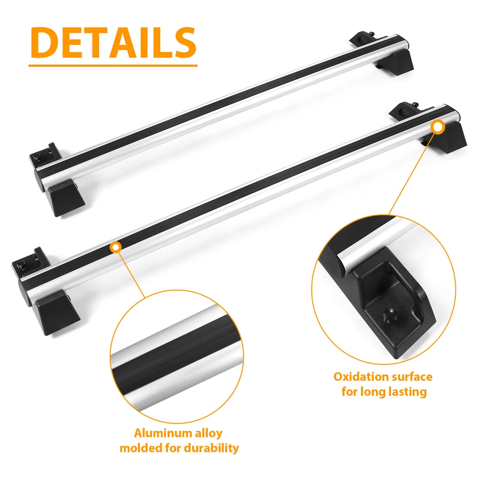 Portaequipajes barras transversales portaequipajes 220 lb estilo de fábrica para Hummer H2 2003-2009 Foto 3 de 4