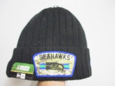 SEATTLE SEAHAWKS NEW ERA SALUTE TO SERVICE MENS WINTER FLEECE LINED HAT NWT