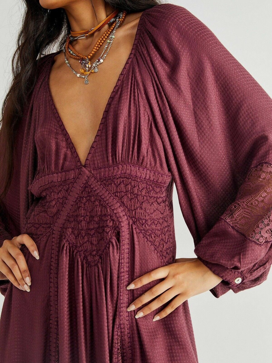 free people women's southwest lace maxi dress Southwest Lace Maxi Dress at Free People in Red Chimes, Size: S