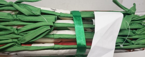 SET OF 4 CHAIR CUSHION PADS w/ties, 15x15", MERRY CHRISTMAS THEME# 1, white, BH - Picture 19 of 20