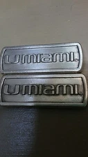 University of Miami Lot of 2 Conchos with Screws 1 3/4" Wide