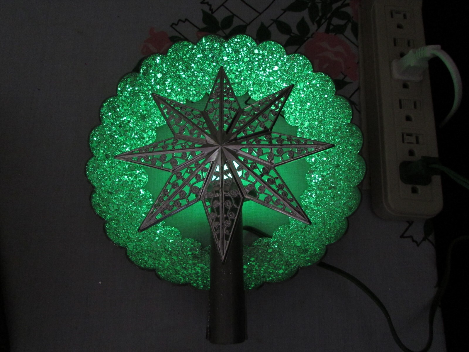 Vintage Jewel Brite STAR Electric Christmas Tree Topper With light