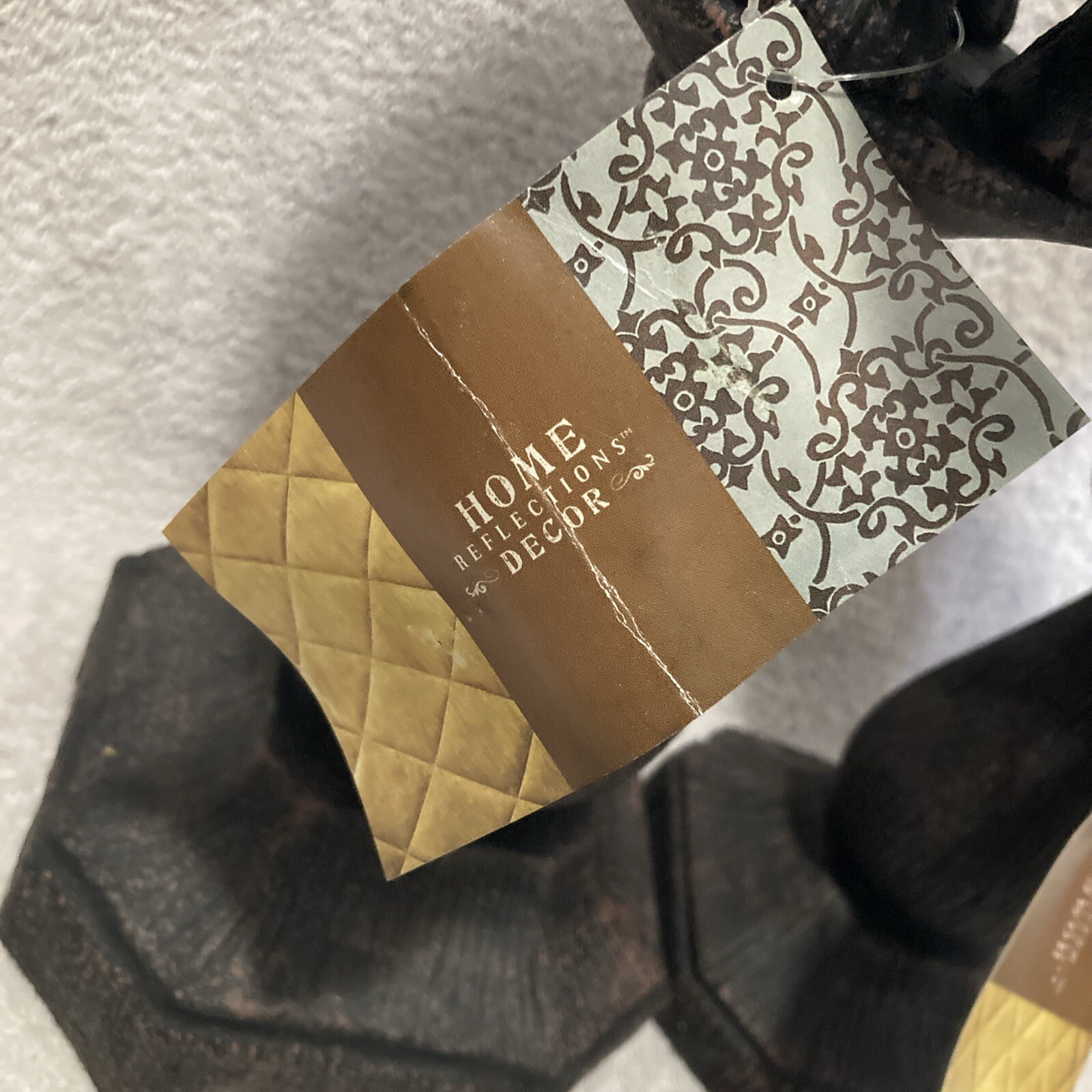 QVC Home Reflections Decor Resin Graduated Elephant Candle Pillars Set Of 2 NWT