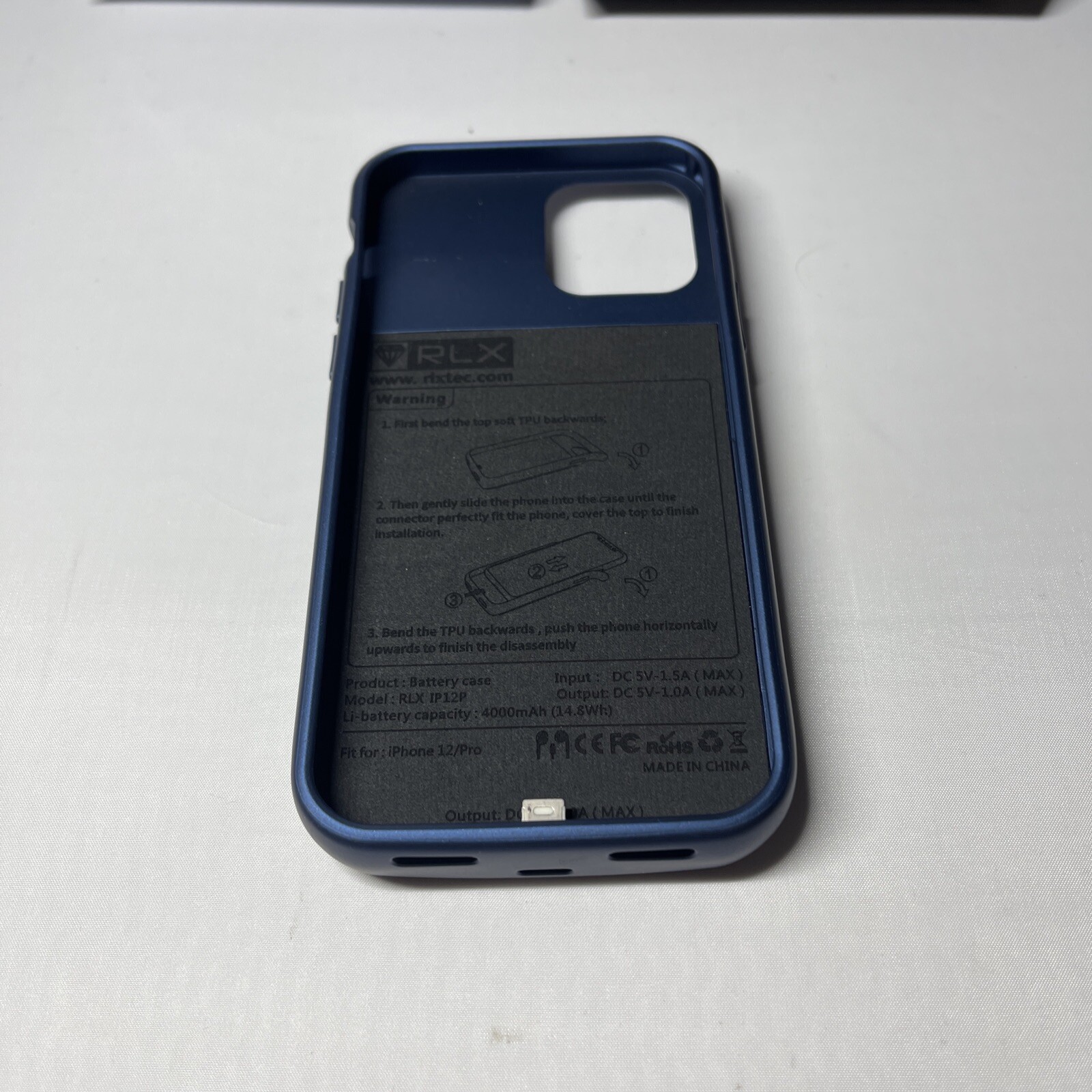 RLX Battery Phone Case For iPhone 12/12 Pro 4000mAh Blue NEW eBay
