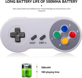 2.4 G Wireless SNES Controller Compatible with Original SNES Super NES, Win IOS