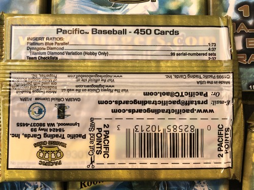 1999 Pacific MLB Baseball 7 Factory Sealed Packs Of 10 Cards In Each Pack - Picture 2 of 2