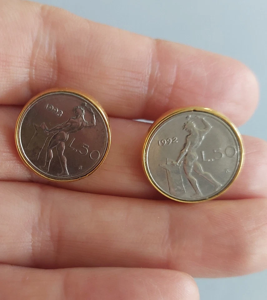 Pendientes Moneda Mujer Bronce Belleza Italia Foto 4 de 4