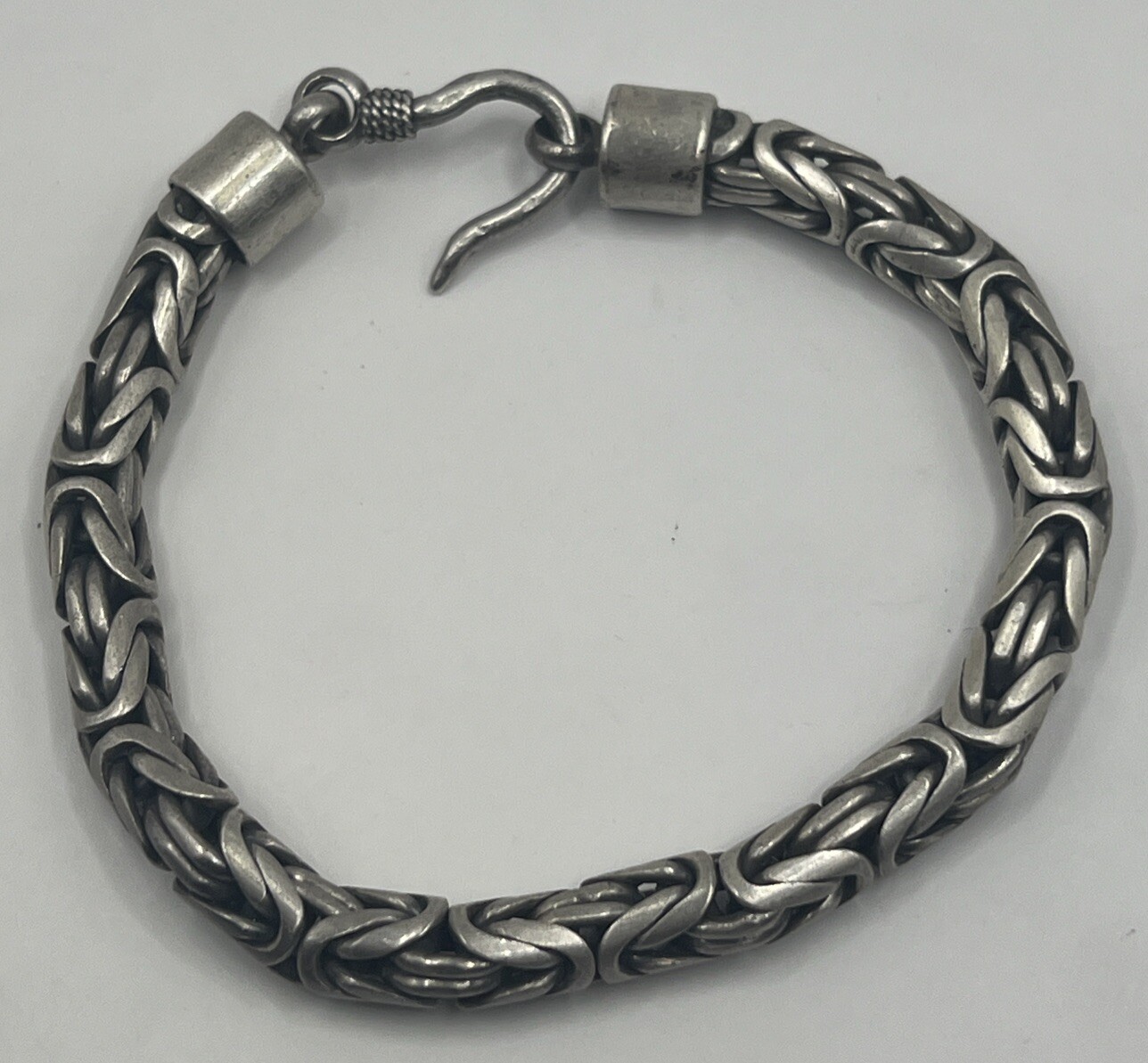 Sterling Silver Hook And Loop Chain  Bracelet (41… - image 3