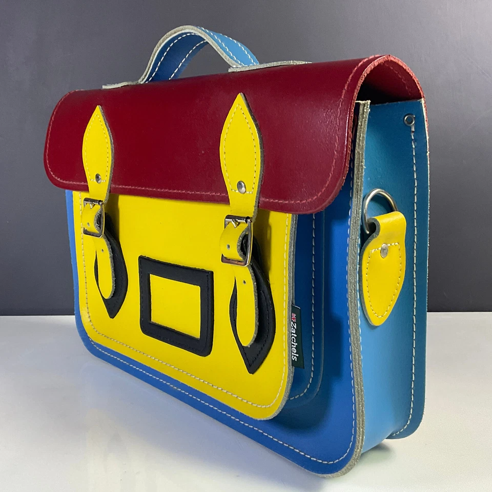 Bolso Cartera Zatchels Caleidoscopio Arte Pop Unisex 100% Cuero Foto 3 de 4