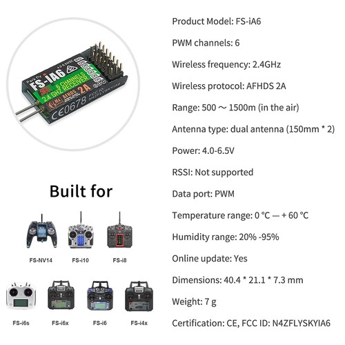 El receptor Flysky FGR4S FS-FGR4S 4 CANALES 2.4G puede ser PPM / IBUS para transmisor FS-FG4 - Imagen 7 de 27