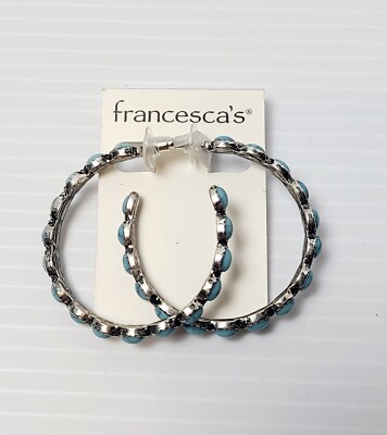 Francesca's Turqoise Hoop Earrings