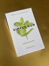 Gum Chewing Spearmint Simple Sugar Free 55 Pieces New