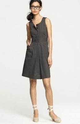 olive green a line dress