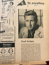 Lloyd Bridges, Full Page Vintage Clipping