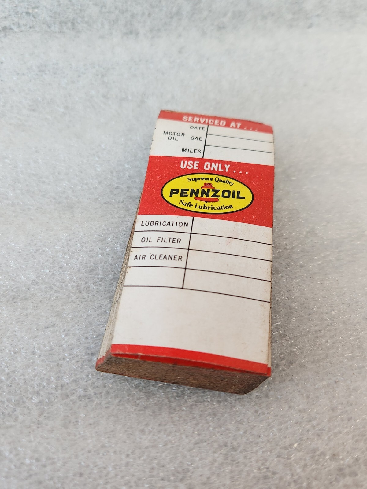 Vintage Pennzoil Door Jamb Oil Change Stickers Service Station Car