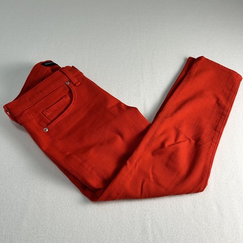 Veronica Beard Womens Jeans Size 28 Brooke Crop 8.5" Red Stretch Denim Made USA - Picture 10 of 11