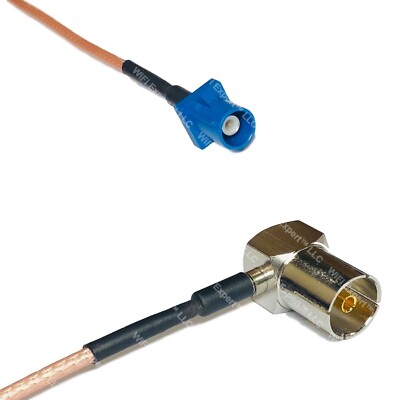 RG316 Fakra C Male to DVB Pal Female Angle RF Cable Rapid-SHIP LOT