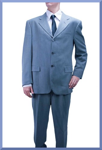 abito completo uomo vintage drop 6 doppio petto 48 elegante da cerimonia  lana | eBay
