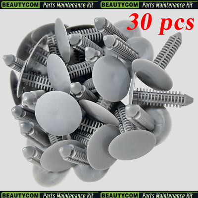 30 Pack Gray Nylon Headliner Retainer Clips – Fits 2000+ GM C & K Trucks, Replaces 15006827