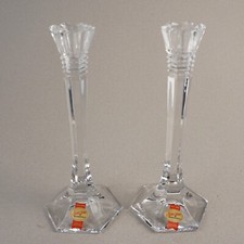 Vintage 2 Kerzenleuchter Kerzenständer Annahütte EDEL Glas Bleikristall 22,5cm H